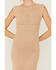 Sadie & Sage Women's Crochet Fringe Midi Dress, Taupe, hi-res