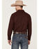 Gibson Men's Matrix Southwestern Geo Print Long Sleeve Button Down Western Shirt , Burgundy, hi-res