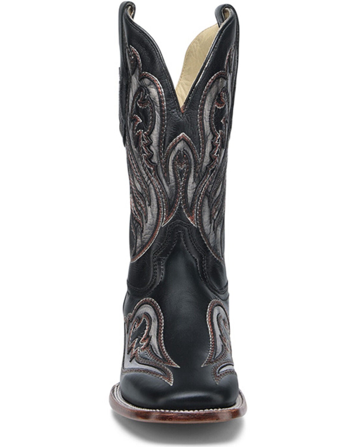 Image #3 - Corral Men's Inlay Embroidered Western Boots - Broad Square Toe, Black, hi-res