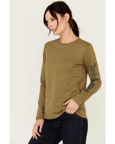 Image #2 - Timberland PRO® Women's Core Long Sleeve T-Shirt, Green, hi-res