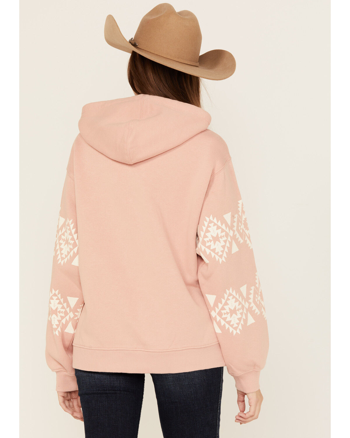 Image #4 - Wrangler Retro Women's Southwestern Logo Hoodie, Pink, hi-res