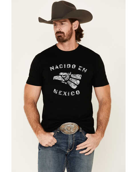 Cody James Men's Mexico Eagle Graphic Short Sleeve T-Shirt , Black, hi-res