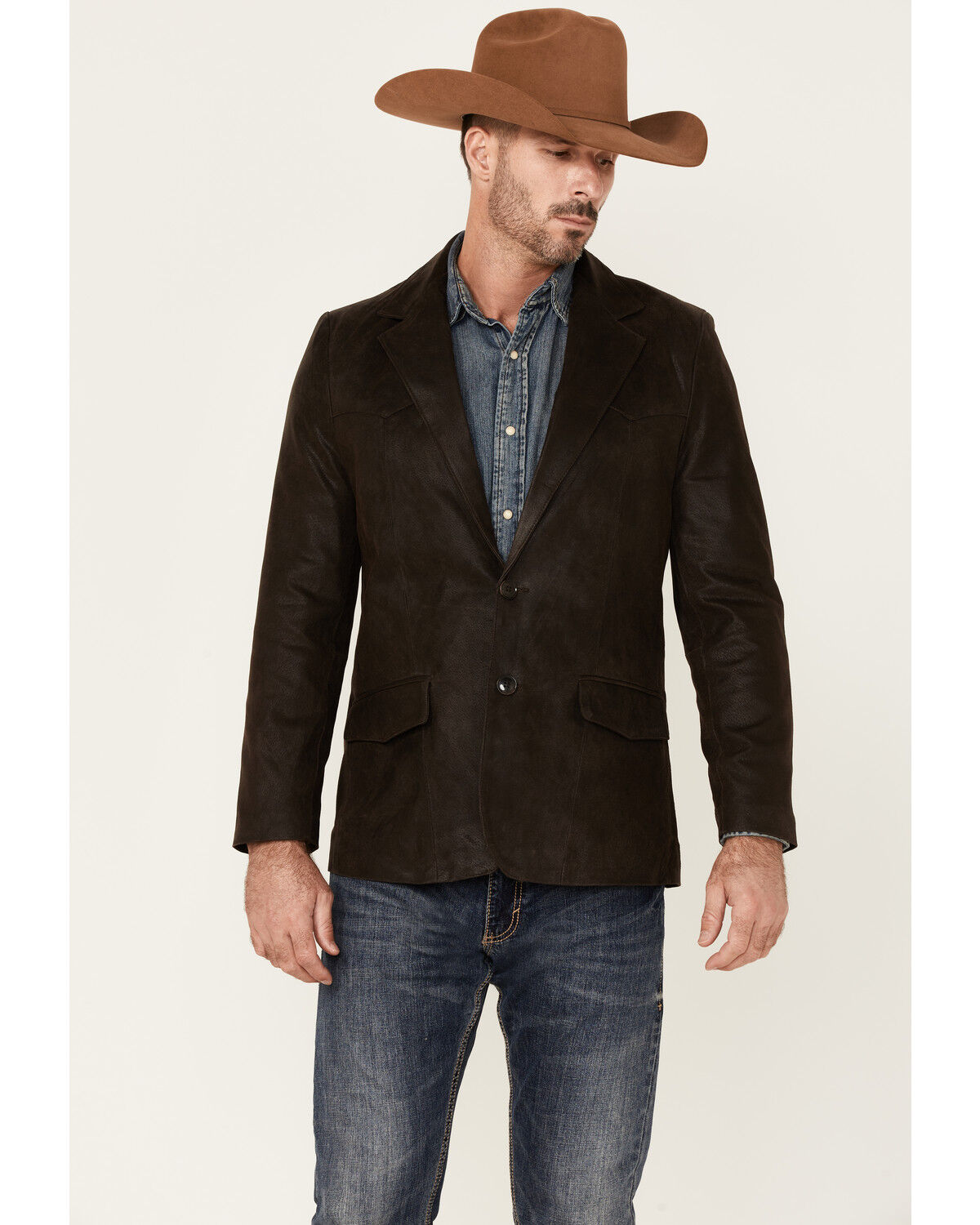Image #1 - Cody James Men's Blazer, Dark Brown, hi-res