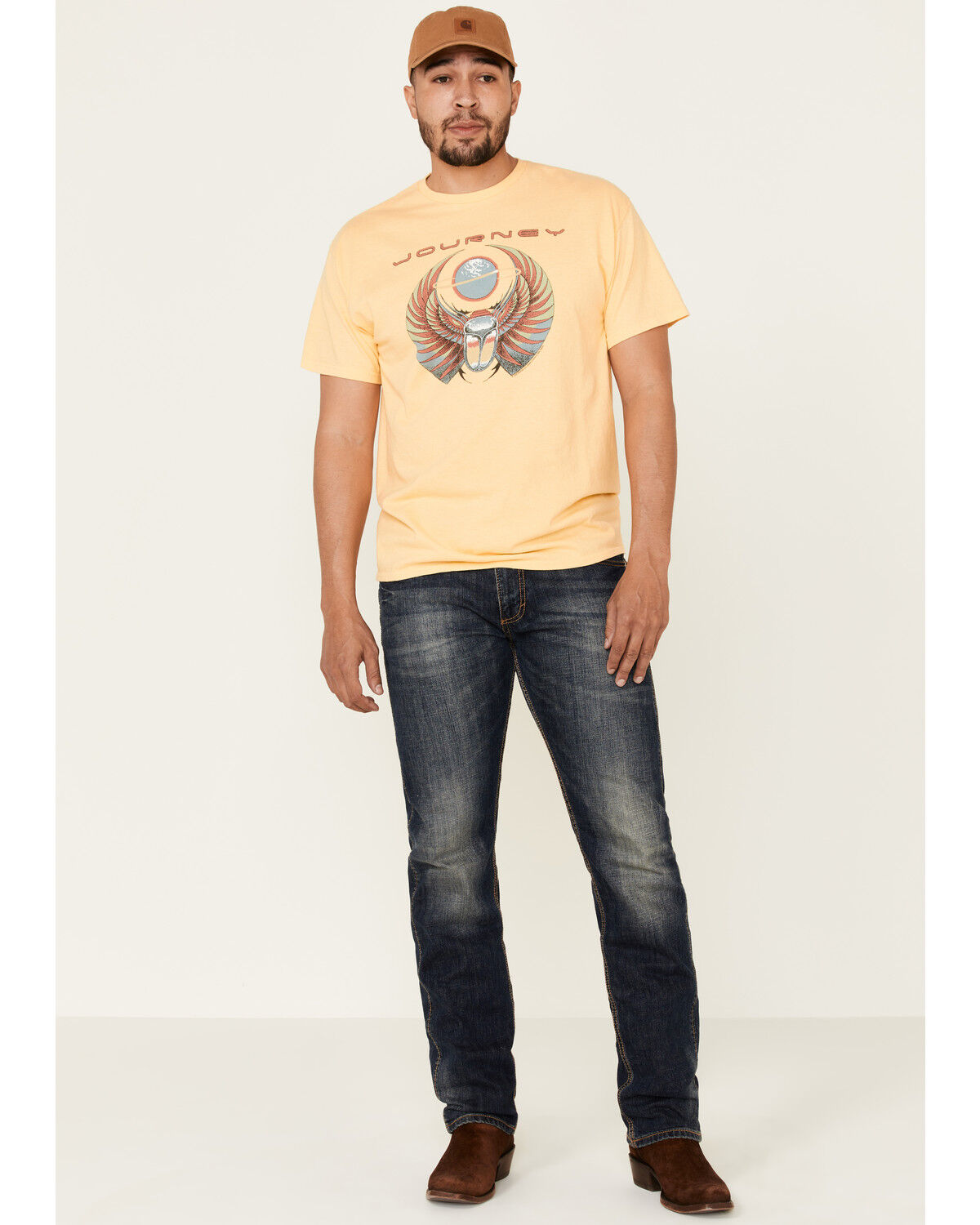 Image #5 - Junk Food Clothing Men's Journey Logo Graphic T-Shirt, Yellow, hi-res