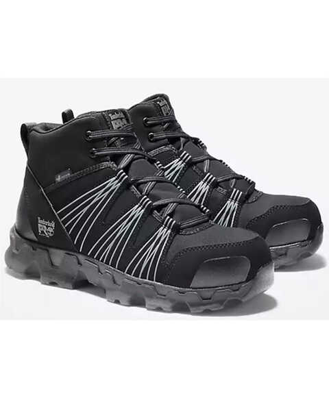Image #1 - Timberland PRO Men's Powertrain Work Sneakers - Alloy Toe , Black, hi-res