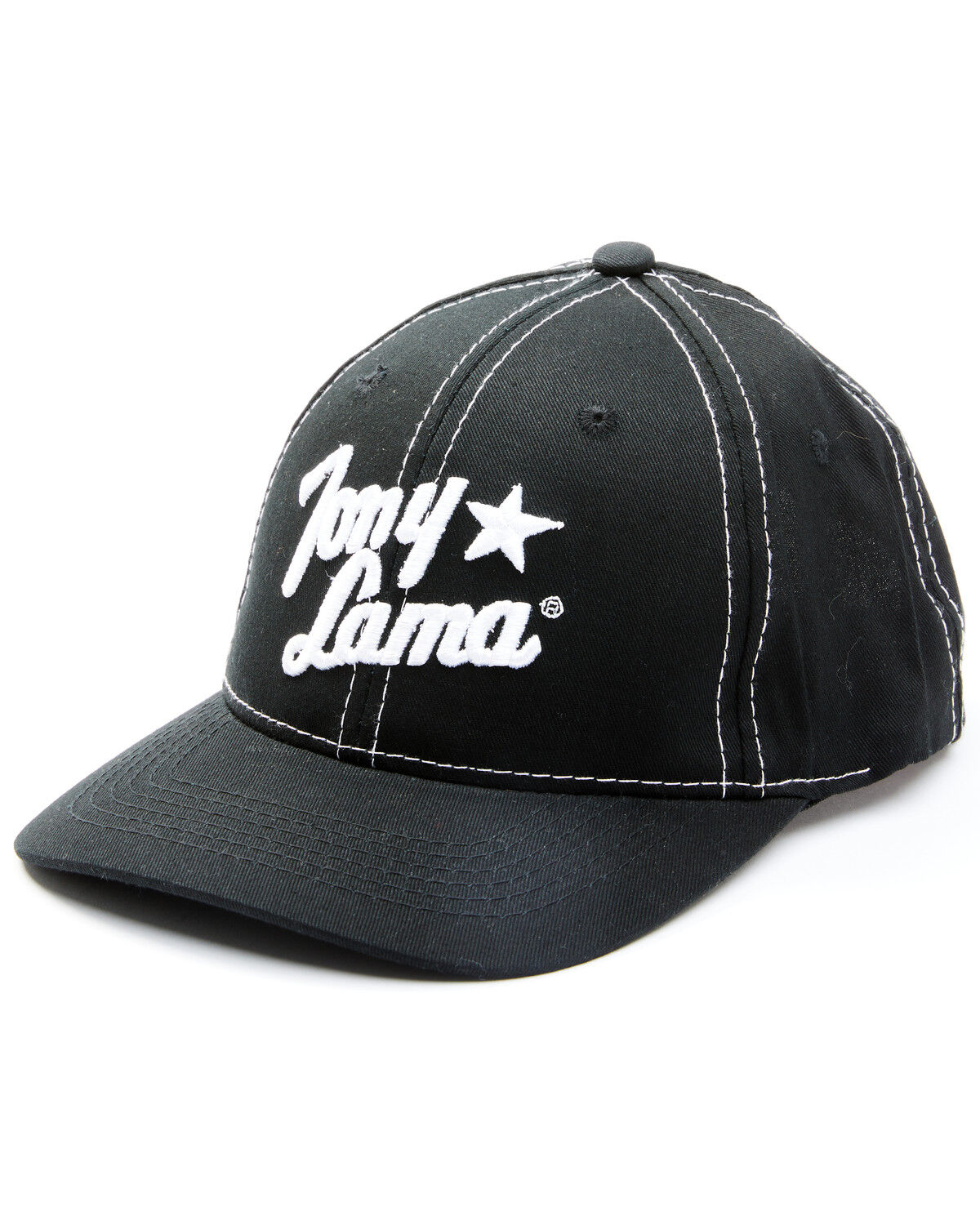 Image #1 - Tona Lama Men's Star Logo Ball Cap, Black, hi-res