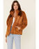 Image #1 - Very J Women's Sherpa Lined Corduroy Zip-Front Jacket, Camel, hi-res