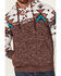 Hooey Men's Jimmy Southwestern Print Hooded Sweatshirt, Burgundy, hi-res