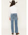 Image #3 - Wrangler Girls' Embroidered Trouser Stretch Denim Jeans, Blue, hi-res