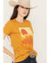 Image #2 - Ariat Women's Mustang Fever Short Sleeve Graphic Tee, Mustard, hi-res