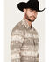 Rock & Roll Denim Men's Conversation Print Long Sleeve Stretch Snap Western Shirt, Taupe, hi-res