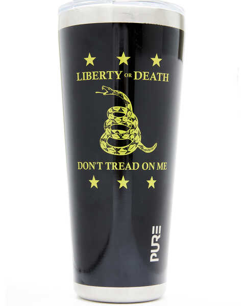 New Creations Liberty Or Death 32oz Tumbler Bottle, Black, hi-res