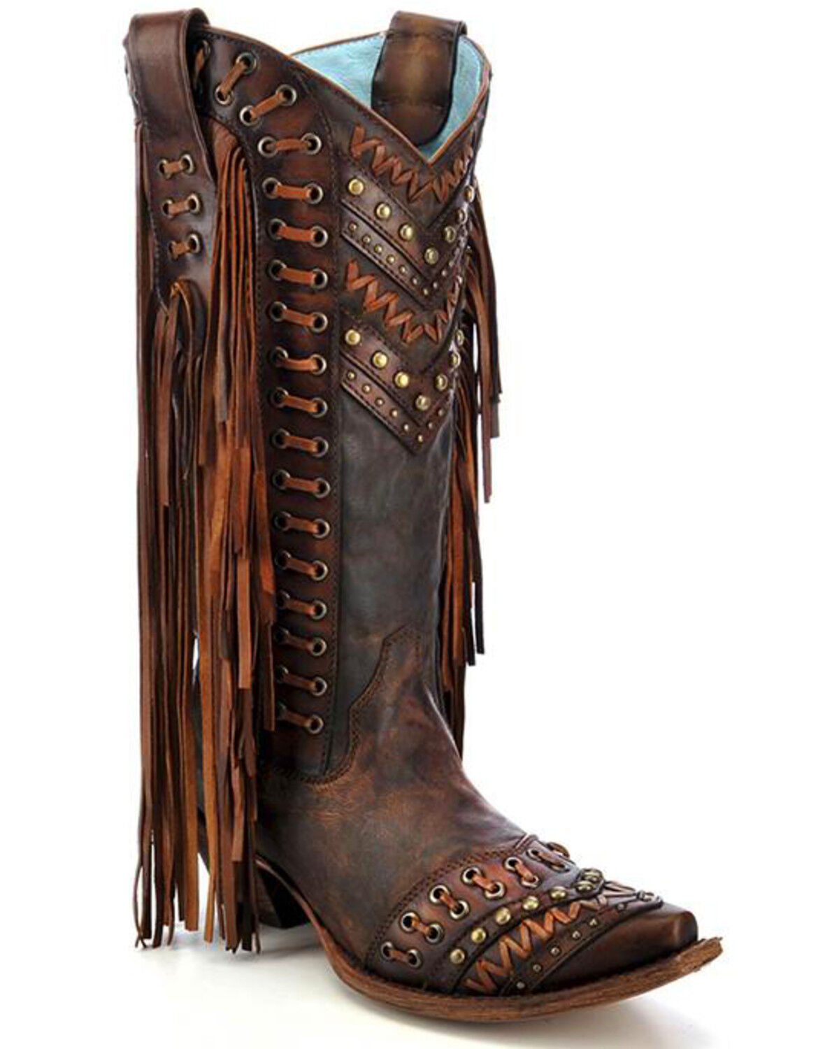 tall fringe cowboy boots