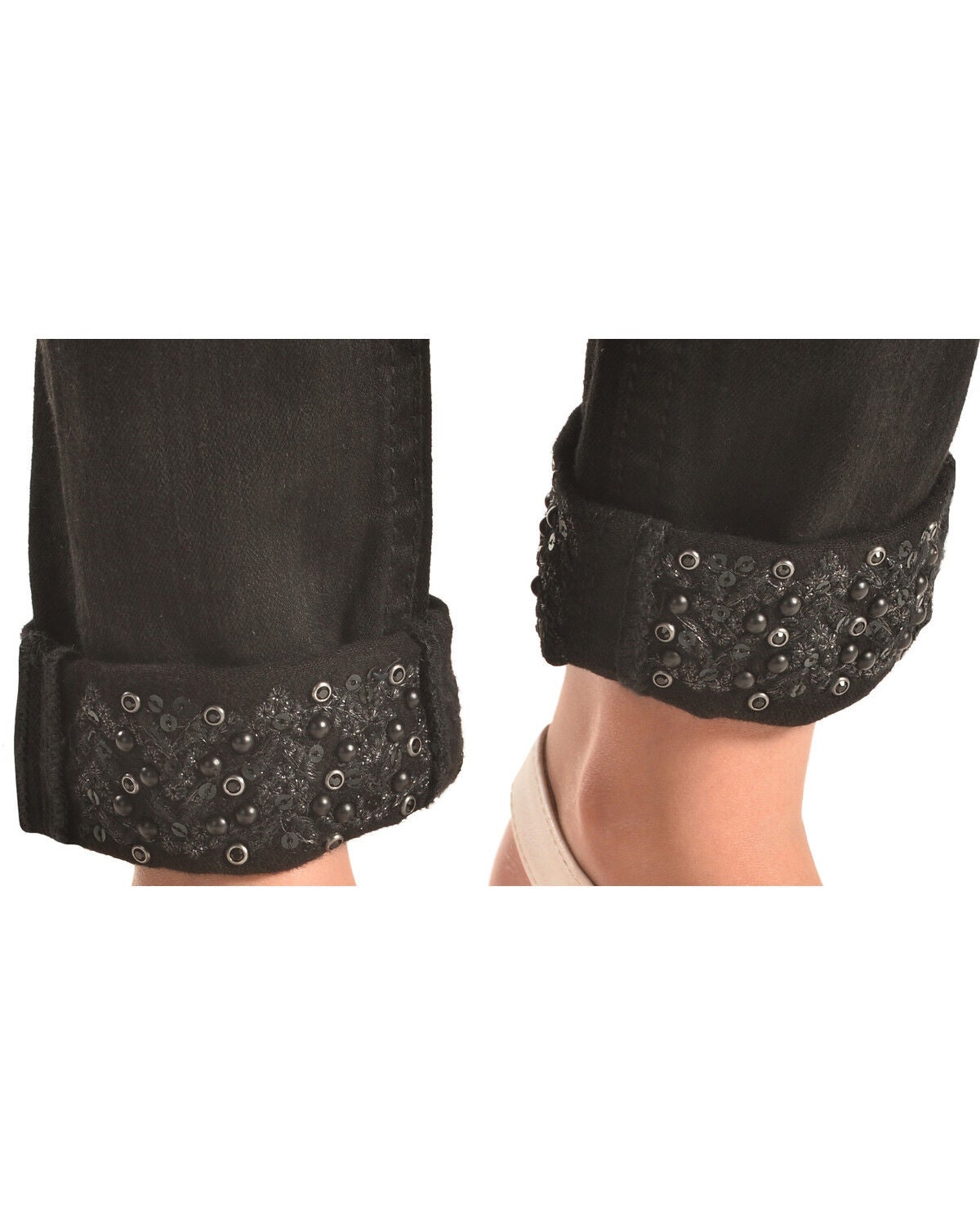 Miss Me Girls' Black Embellished Cuff 