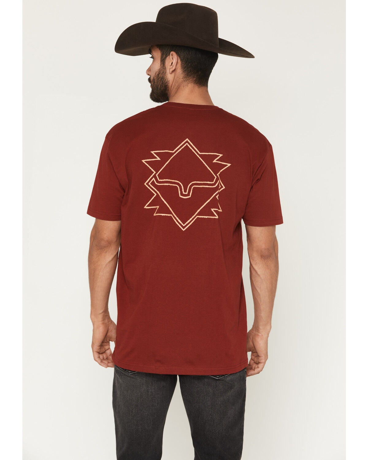 Image #1 - Kimes Ranch Men's North Star Short Sleeve Graphic T-Shirt, Burgundy, hi-res