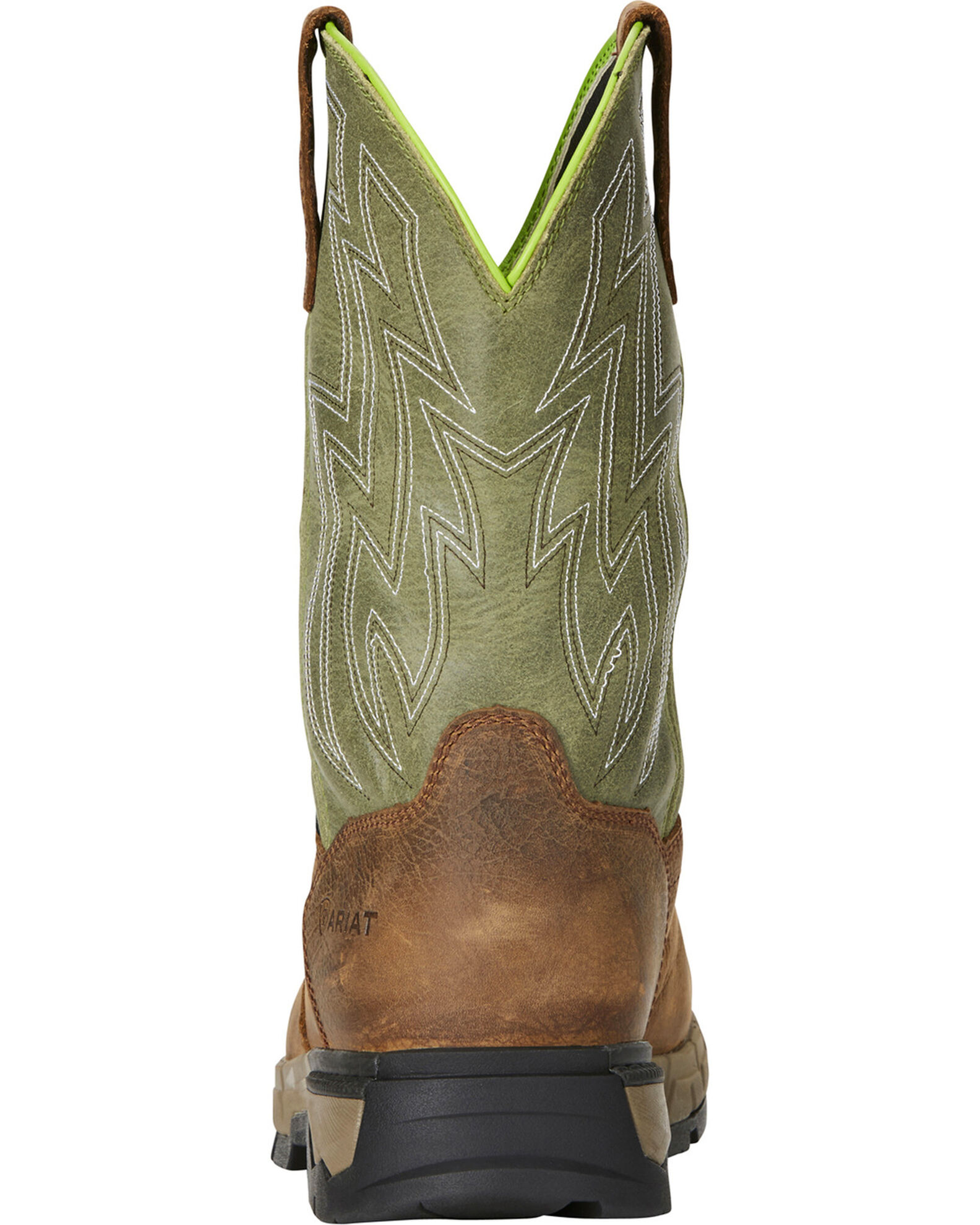 Men s Ariat Rebar Flex Waterproof Work Western Boots 8.5 Rye Brown