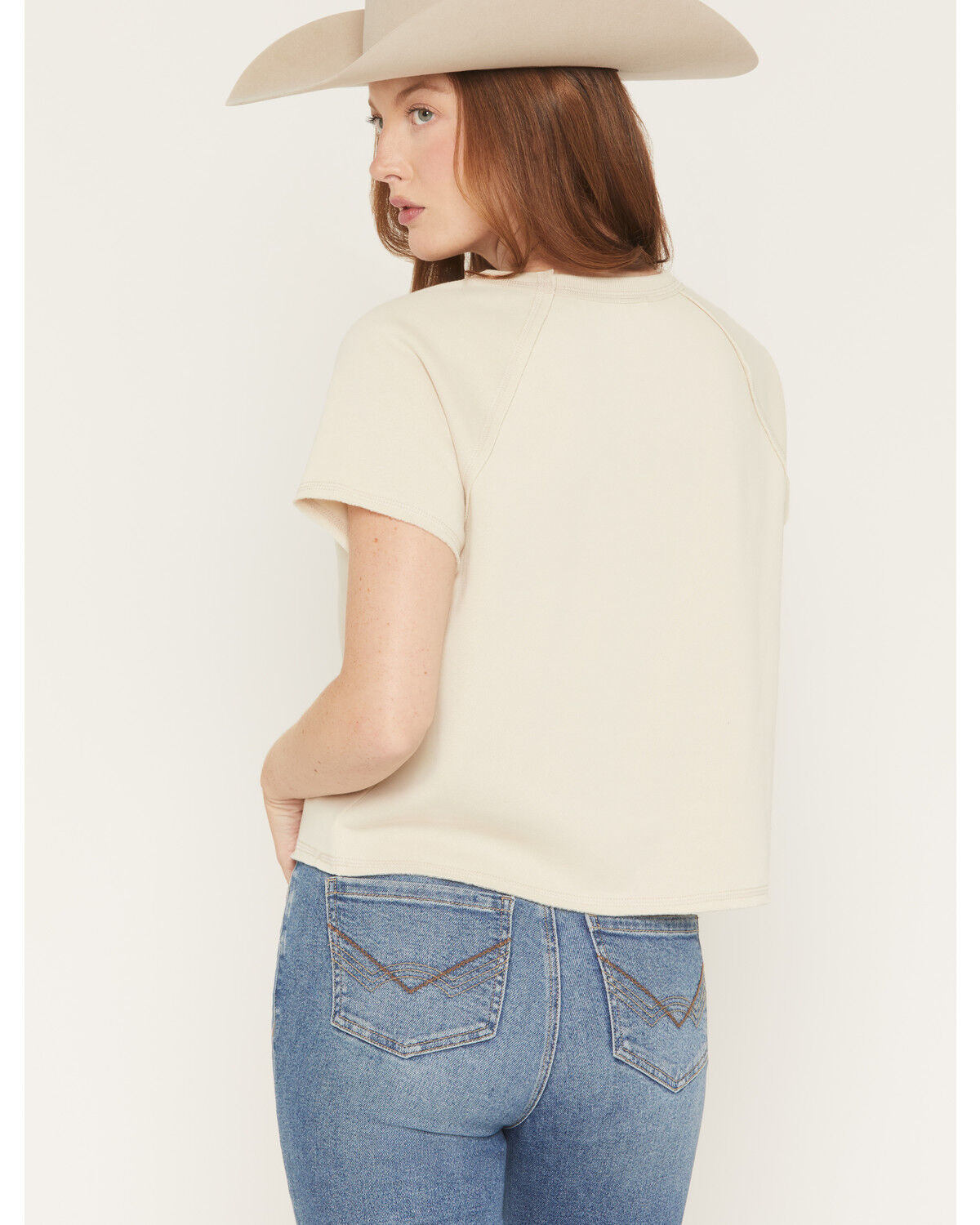 Image #4 - Blended Women's Howdy Rhinestone Short Sleeve Graphic Tee, Cream, hi-res