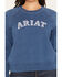 Image #3 - Ariat Women's Boot Barn Exclusive Logo Lace Crewneck, Blue, hi-res