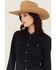 Image #2 - Shyanne Women's Solid Core Long Sleeve Snap Western Shirt, Indigo, hi-res