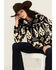 Image #1 - Ariat Women's Berber Southwestern Print Sherpa Pullover, Black, hi-res