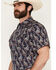 Image #2 - Cody James Men's Easy Livin' Paisley Print Short Sleeve Snap Western Shirt - Tall, Navy, hi-res