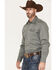 Wrangler Retro Men's Solid Print Long Sleeve Western Shirt, Grey, hi-res