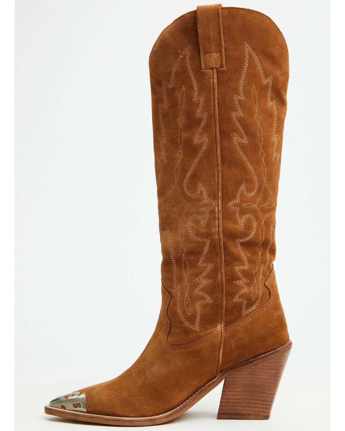 Image #3 - Idyllwind Women's Silver Spur Suede Tall Western Boots - Round Toe, Cognac, hi-res