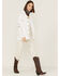 Revel Women's Happy Face Snap Shacket, White, hi-res