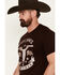 Image #2 - Cody James Men's Gun Horns Short Sleeve Graphic T-Shirt, Burgundy, hi-res