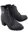 Image #10 - Milwaukee Leather Women's Studded Rocker Boots - Round Toe, Dark Grey, hi-res