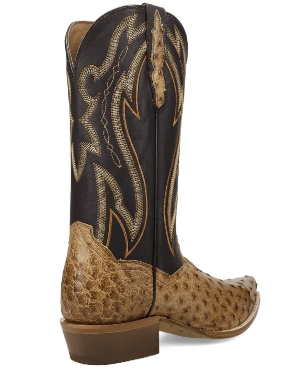 Image #5 - Dan Post Men's Grit Exotic Full Quill Ostrich Tall Western Boots - Snip Toe, Tan, hi-res