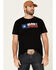 Rock & Roll Denim Men's Texas Flag Logo Graphic T-Shirt , Black, hi-res