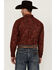 Image #4 - Ariat Men's Jaydon Paisley Print Long Sleeve Button-Down Western Shirt - Tall, Burgundy, hi-res