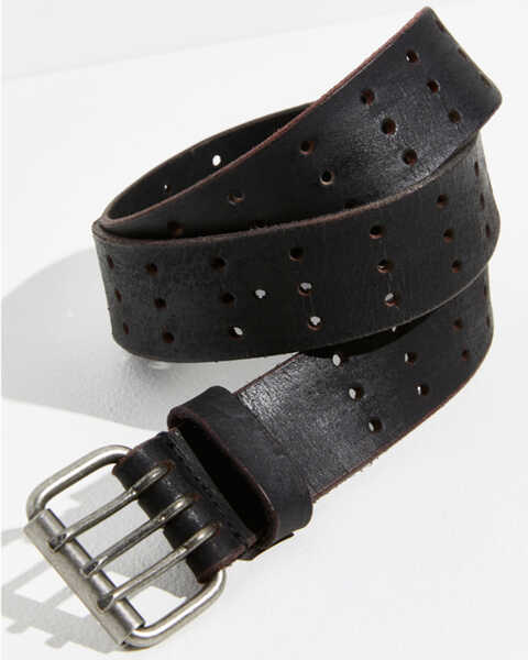 Image #1 - Free People Women's Triple Threat Leather Belt, Black, hi-res