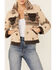 Image #2 - Wrangler Women's Tan Shearling & Stamped Leather Southwestern Jacket, , hi-res