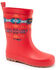 Image #1 - Pendleton Boys' Pilot Rock Mid Waterproof Work Boots - Round Toe, Red, hi-res
