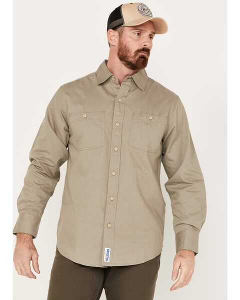 Resistol Men's Aspen Long Sleeve Button Down Western Shirt, Sage, hi-res