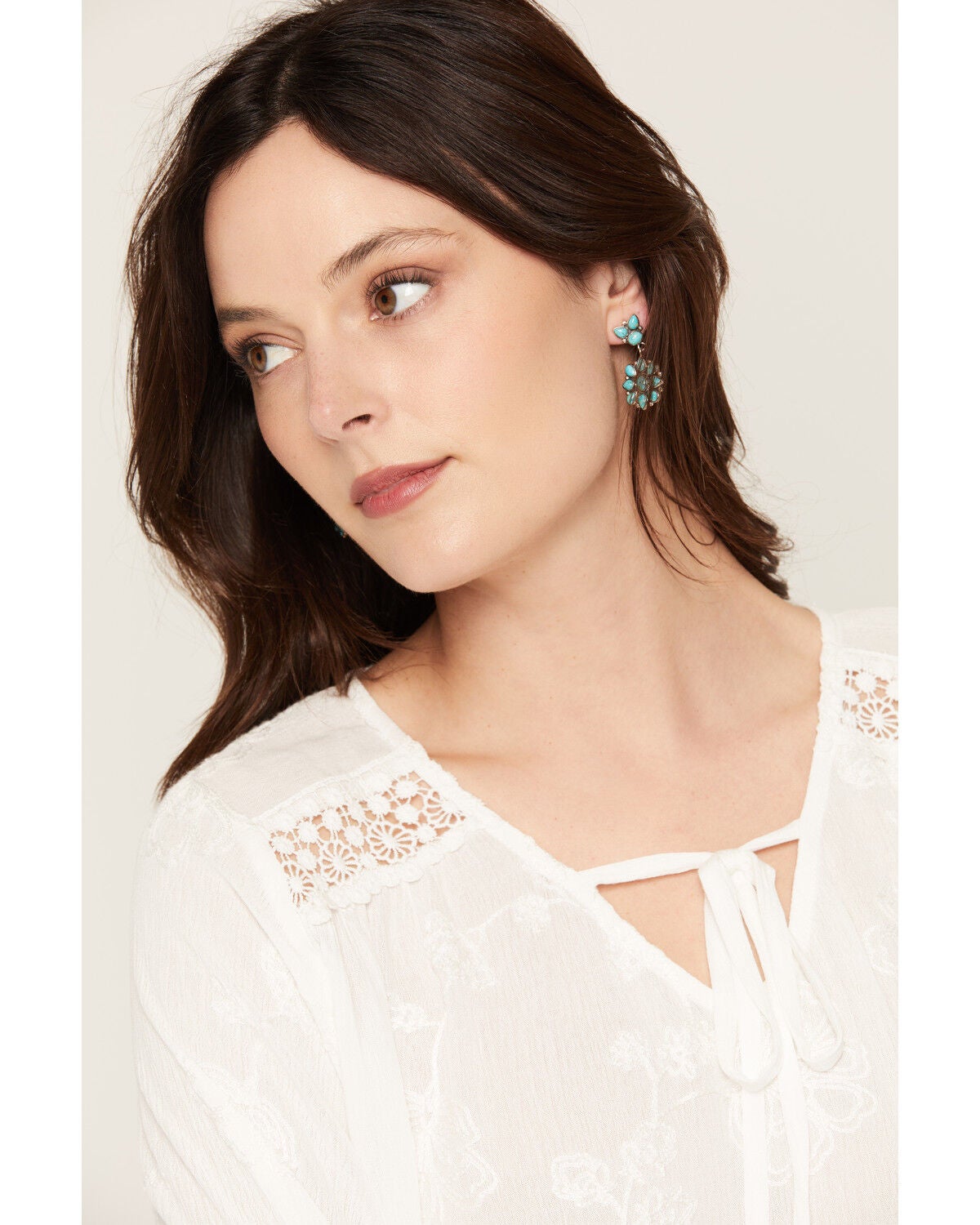 Image #1 - Paige Wallace Women's Cluster Earrings, Turquoise, hi-res