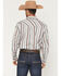Image #4 - Cody James Men's Saddle Ridge Striped Print Long Sleeve Snap Western Shirt, Grey, hi-res