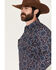 Image #2 - Cody James Men's Muddy Medallion Print Long Sleeve Snap Western Shirt, Navy, hi-res