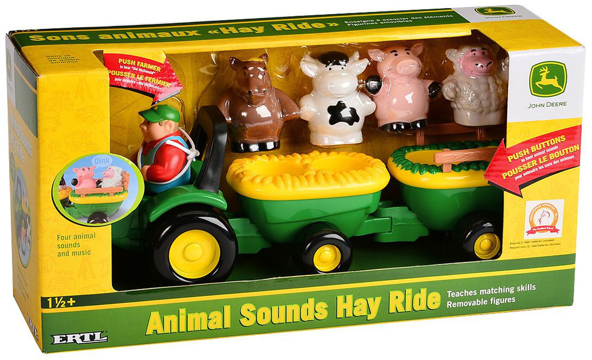 Tomy john deere animal sounds hayride preschool toy 2025