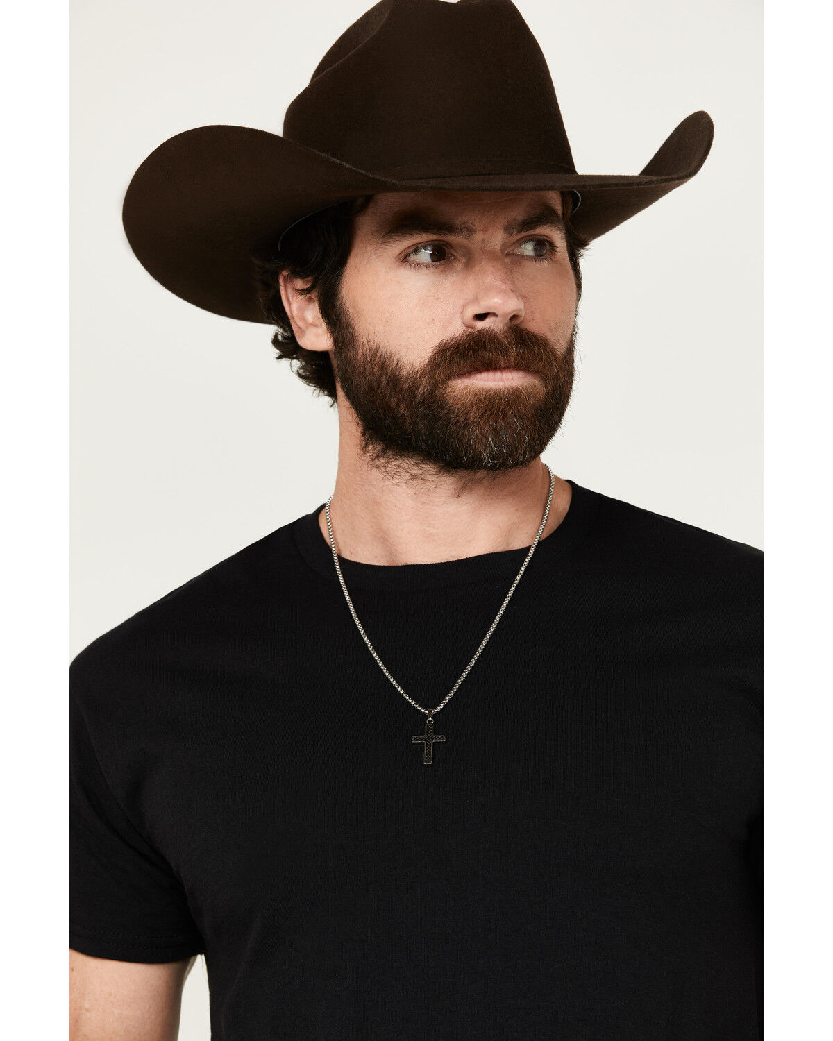 Image #1 - Cody James Men's Oxidized Cross Necklace, Silver, hi-res