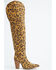 Image #2 - Dingo Women's Diva Leopard Print Thigh High Western Boots - Snip Toe, Leopard, hi-res