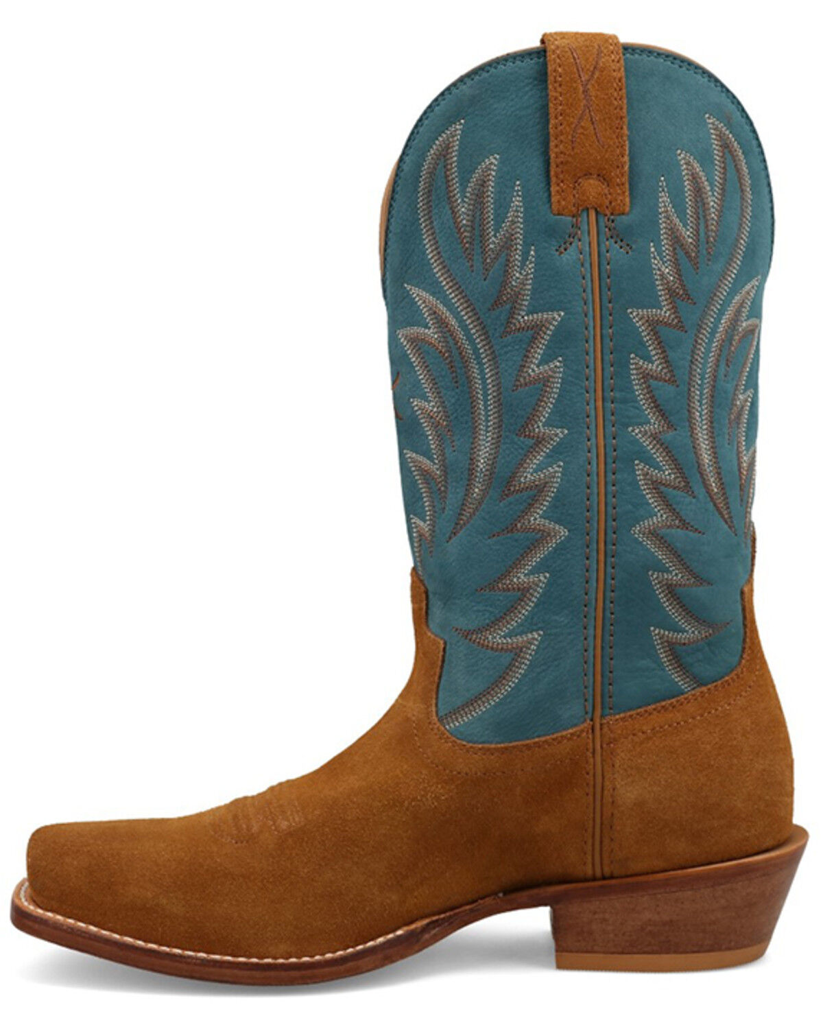Image #3 - Twisted X Men's 12" Tech X™ Roughout Western Boots - Square Toe, Blue, hi-res