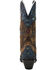 Image #5 - Dan Post Women's Humming Bird Heart and Floral Inlay Western Boots - Snip Toe , Orange, hi-res