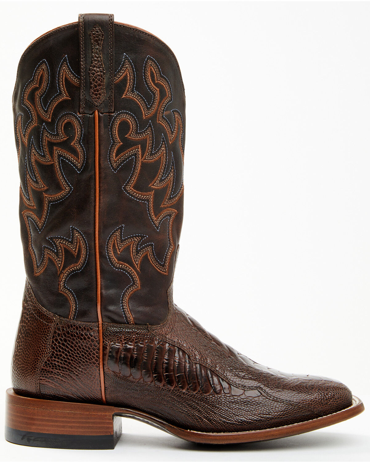 Image #2 - Cody James Men's Antique Cafe Ostrich Leg Exotic Western Boots - Broad Square Toe, Brown, hi-res