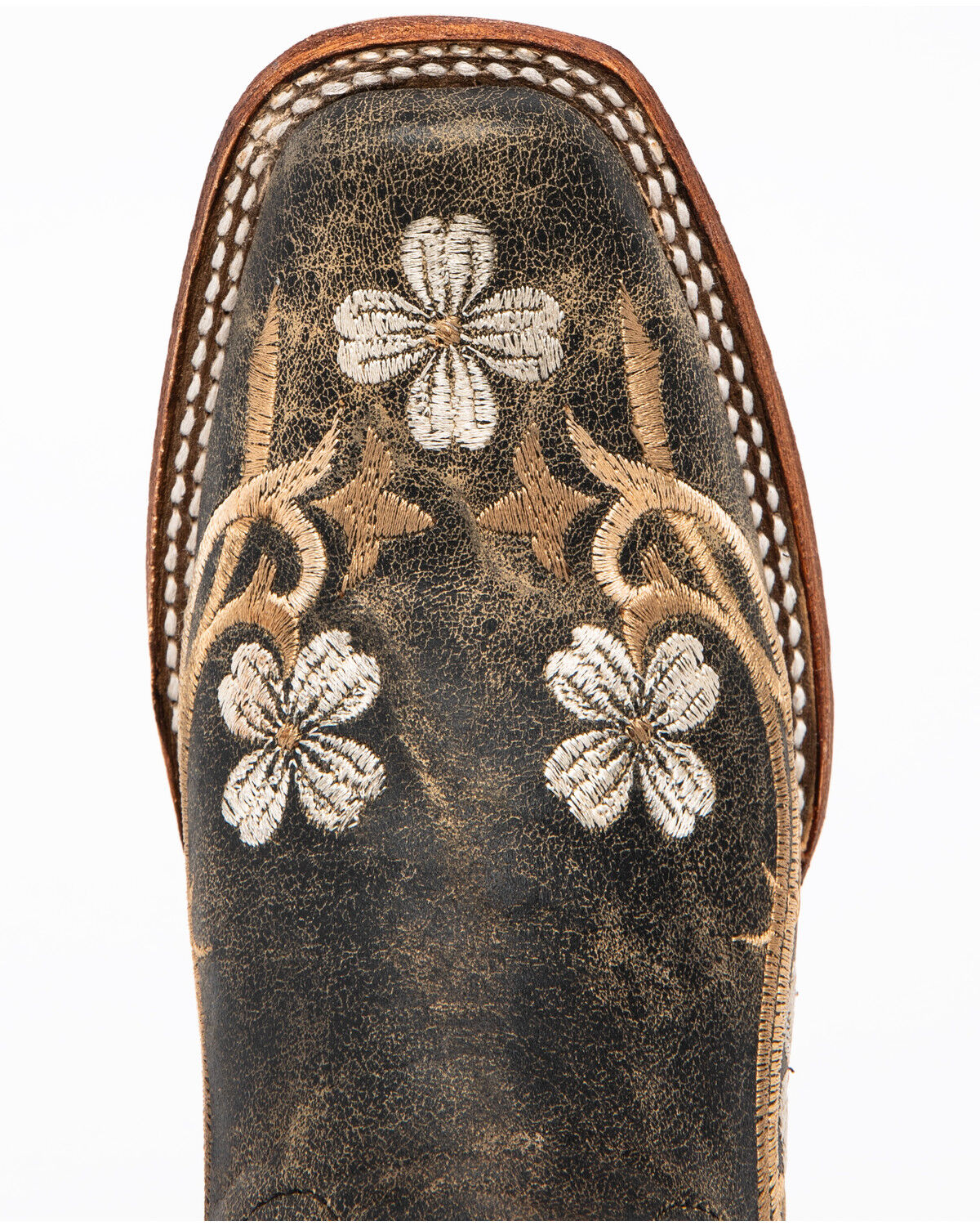 Image #6 - Circle G Women's Honey Cowhide Western Boots - Square Toe, Honey, hi-res