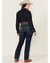 Ariat Women's R.E.A.L. Dark Wash Mid Rise Everlee Stretch Straight Jeans - Plus , Dark Wash, hi-res