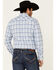 Wrangler Retro Men's Small Plaid Long Sleeve Western Shirt , Blue, hi-res
