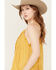 Image #2 - Miss Me Women's Sleeveless Lettuce Hem Tank Top, Yellow, hi-res